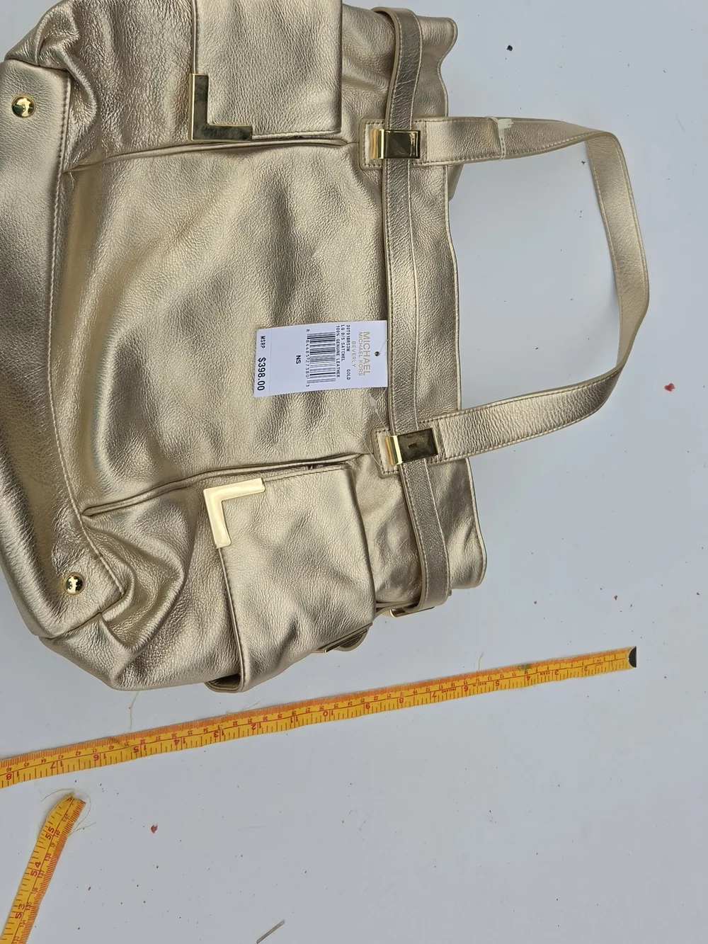 Michael Kors Metallic Gold Leather Shoulder Bag